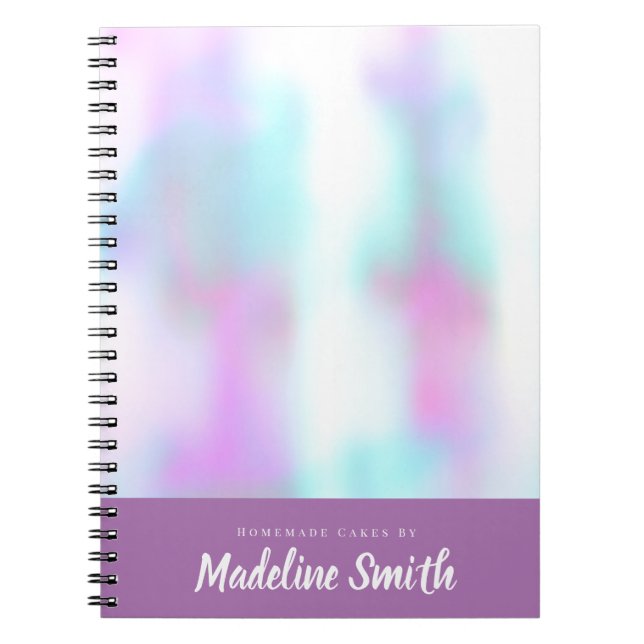 Cuaderno Panadería de Pastel Casero Abstracto Divertido (Frente)