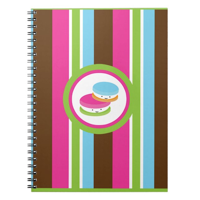 Cuaderno Panadería Divertida Colorida Macarons Rayas Divert (Frente)