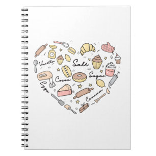 Cuaderno Panadería Divertida Corazón de Panadero Chef de Re