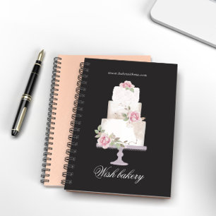 Cuaderno panadería elegante de tres niveles de pastelería d