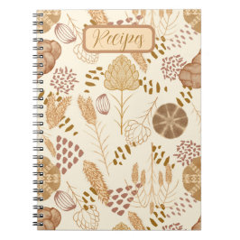 Cuaderno Panadería en flor: pan y cebada artesanales, beige