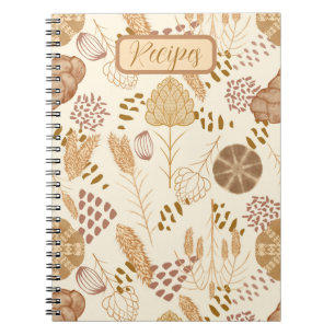 Cuaderno Panadería en flor: pan y cebada artesanales, beige