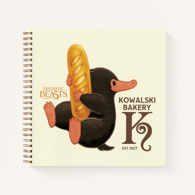 Cuaderno Panadería Kowalski - Niffler con pan (Anverso)