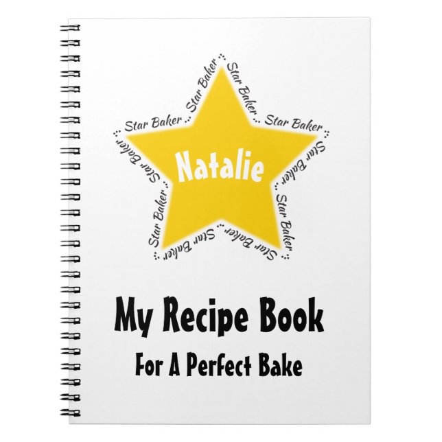 Cuaderno "Panadero de la estrella" mi libro de la receta (Frente)
