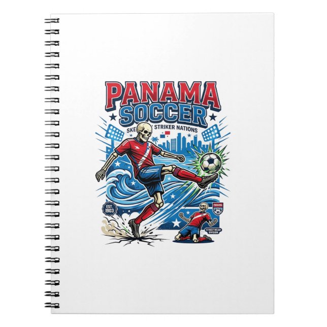 Cuaderno Panamá Fútbol Esqueleto Delantero Naciones Cartel  (Frente)