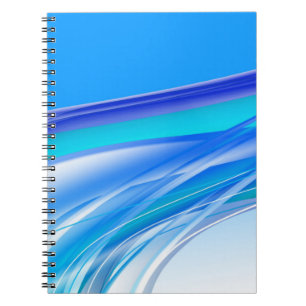Cuaderno Pancarta de fondo azul abstracto