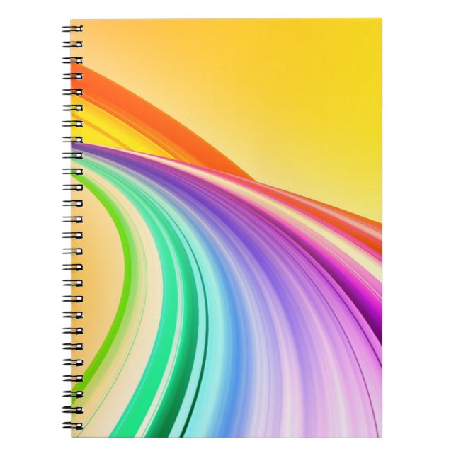 Cuaderno Pancarta de fondo de diseño amarillo Naranja abstr (Frente)