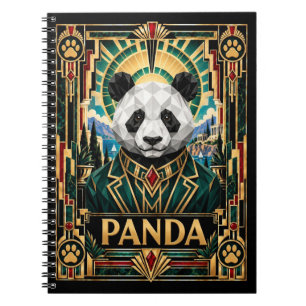 Cuaderno Panda, Arte Deco Fauna