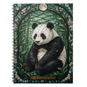 Cuaderno Panda Bamboo Grove Illumina Vidrio Emplomado