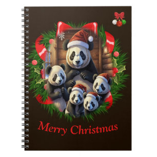 Cuaderno Panda Bear Merry Christmas
