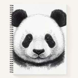 Cuaderno Panda Bear Naturaleza Salvaje Arte de Ilustracion