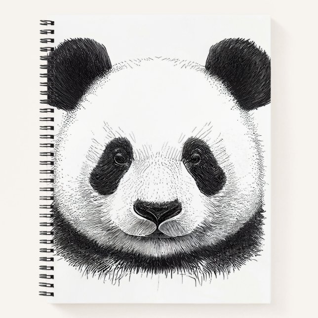 Cuaderno Panda Bear Naturaleza Salvaje Arte de Ilustracion  (Anverso)