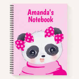 Cuaderno Panda Chica Pink