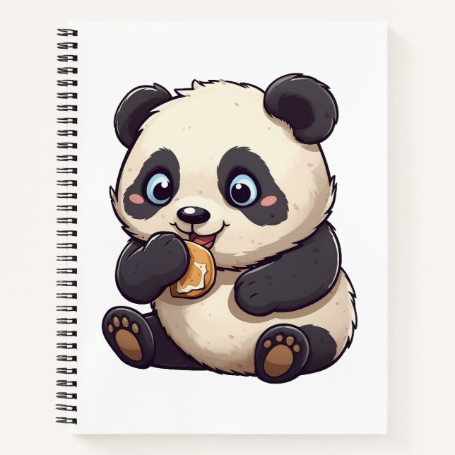Cuaderno Panda comiendo una galleta (Anverso)