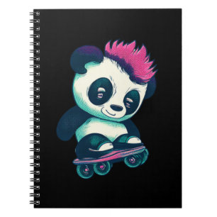 Cuaderno Panda de bebé lindo con mohawk Skater Panda