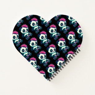 Cuaderno Panda de bebé lindo con mohawk Skater Panda