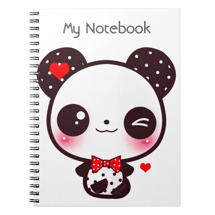 Cuaderno Panda de Kawaii 