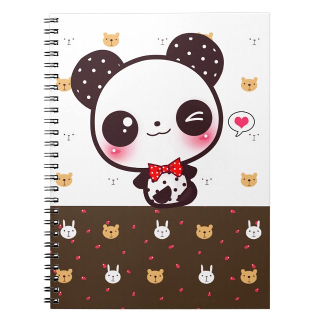 Cuaderno Panda de Kawaii (Frente)