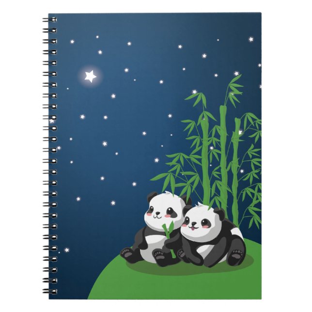 Cuaderno Panda de la noche de la estrella (Frente)
