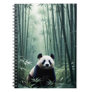 Cuaderno Panda Doble exposición Naturaleza animal Arte salv