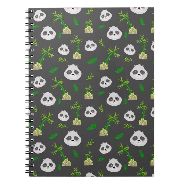 Cuaderno Panda en la selva de bambú (Frente)