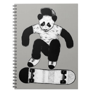 Cuaderno Panda en monopatín
