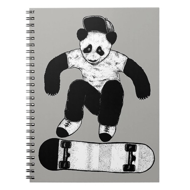 Cuaderno Panda en monopatín (Frente)