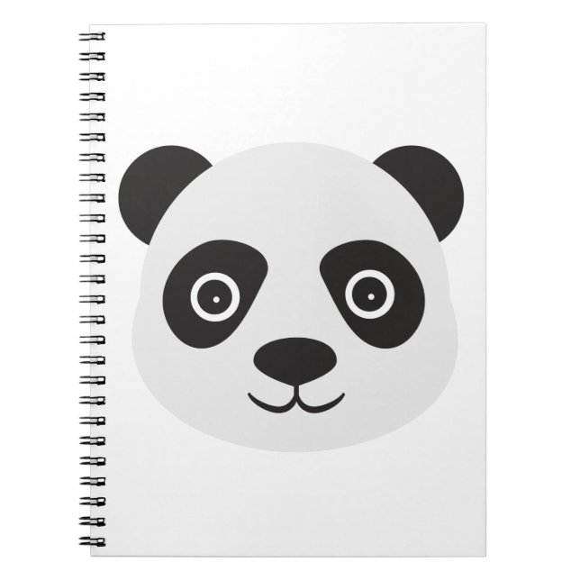 Cuaderno Panda Face Oso Blanco y Negro (Frente)
