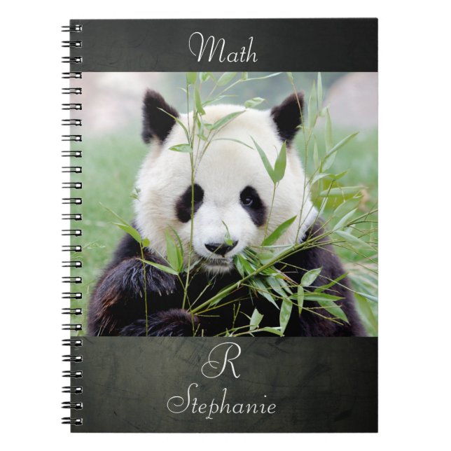 Cuaderno Panda gigante de la fotografía portátil , animales (Frente)