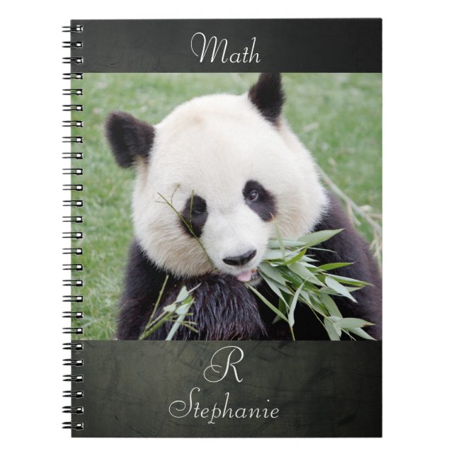 Cuaderno Panda gigante de la fotografía portátil , animales (Frente)