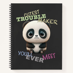 Cuaderno Panda Menor Problema Maker Cute Adorable Funny