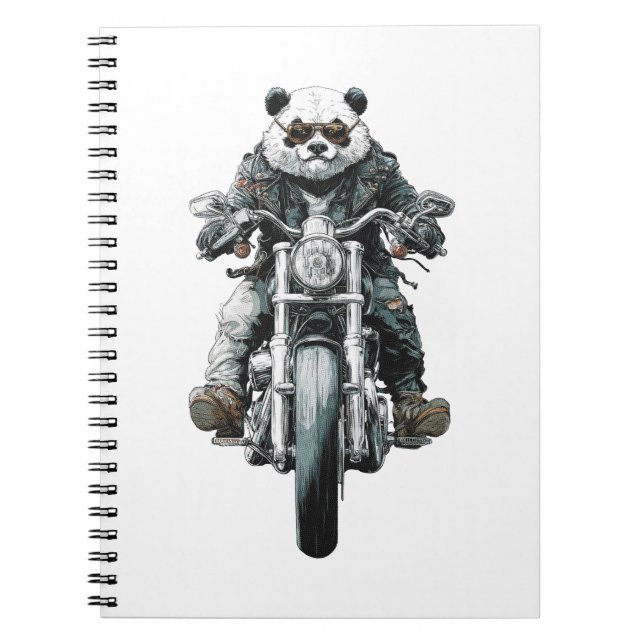 Cuaderno Panda Motero (Frente)