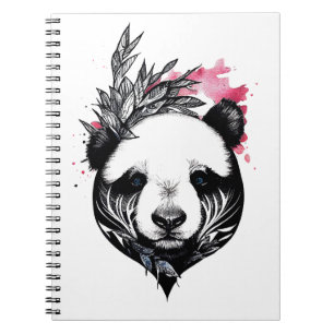 Cuaderno Panda Oso Naturaleza animal salvaje Ilustracion ar