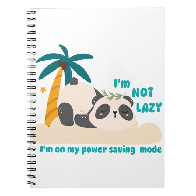 Cuaderno Panda perezoso adorable (Frente)