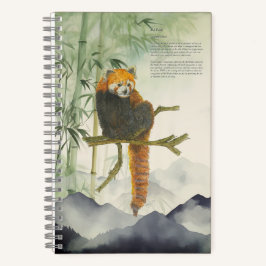 Cuaderno Panda rojo amenazado por la mano