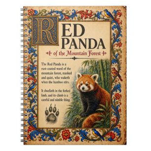 Cuaderno Panda Rojo, Arte de Bestiario Medieval