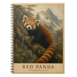Cuaderno Panda Rojo Bosque Himalayo VINTAGE
