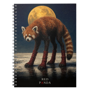 Cuaderno Pandá Rojo Calcetines Largos gótico Surrealista