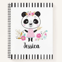 Panda rosado lindo personalizado personalizado