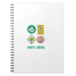 Cuaderno Panda Sello Divertido de Primavera