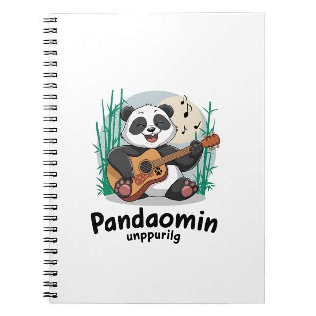 Cuaderno Panda Tocando la Guitarra- Panda Musical Divertido (Frente)