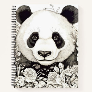 Cuaderno Panda Tranquilidad Natural Prairie Estilo de dibuj