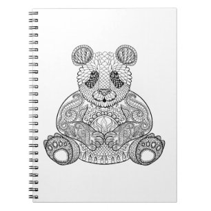 Cuaderno Panda tribal inspirada