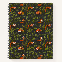 Cuaderno Pandas Rojos en el Bosque Negro