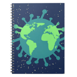 Cuaderno Pandemia global (partícula viral) (infección viral