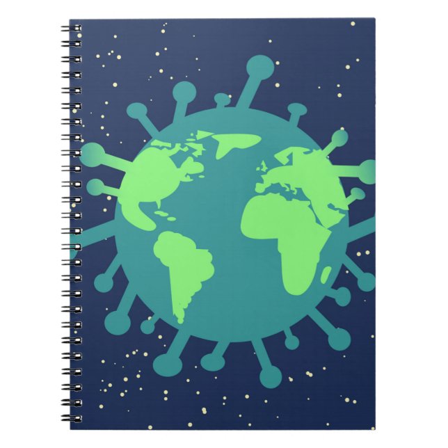 Cuaderno Pandemia global (partícula viral) (infección viral (Frente)