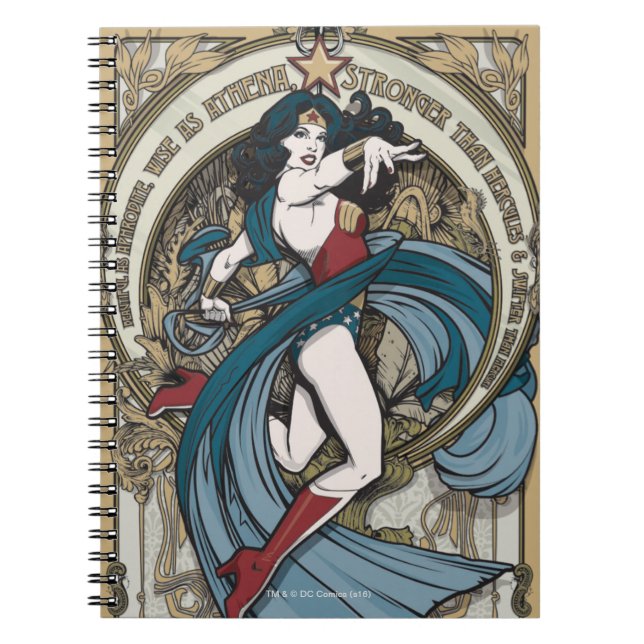 Cuaderno Panel de Art Nouveau para mujer maravilla (Frente)