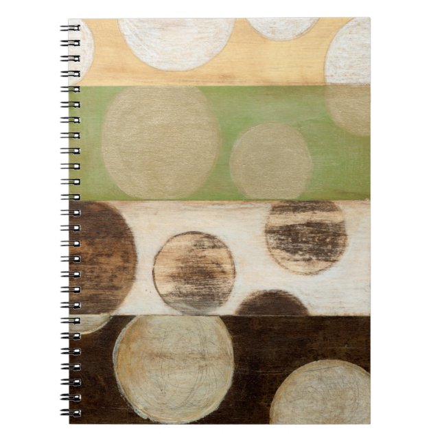 Cuaderno Panel de madera de tono de la Tierra pintado con c (Frente)