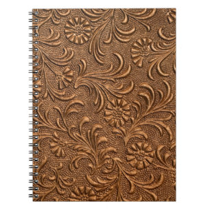 Cuaderno panel floral grabado en relieve, cobre