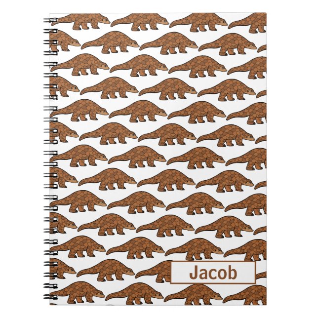Cuaderno Pangolin Animal con nombre (Frente)
